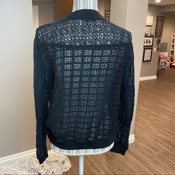 Club Monaco Black Eyelet Jacket - Picture 6 of 9